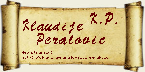 Klaudije Peralović vizit kartica